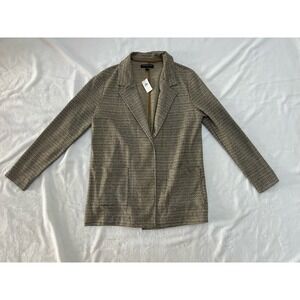 NWT Banana Republic Open Front Blazer Beige Herringbone Coat W Pockets Women XS